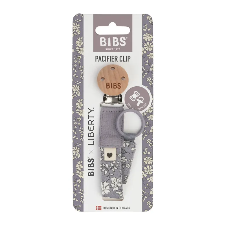 Bibs Liberty Pacifier Chain, Capel Fossil Grey