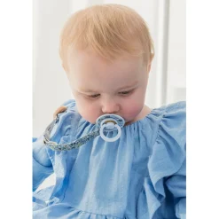 Bibs Liberty, 2-Pack Color, Natural Rubber Pacifiers, Size 2 - Chamomile Lawn - Baby Blue Mix