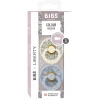 Bibs Liberty, 2-Pack Color, Natural Rubber Pacifiers, Size 2 - Eloise - Dusty Blue Mix