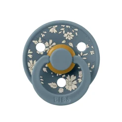 Bibs Liberty, 2-Pack Color, Natural Rubber Pacifiers, Size 2 - Capel - Dusty Blue Mix