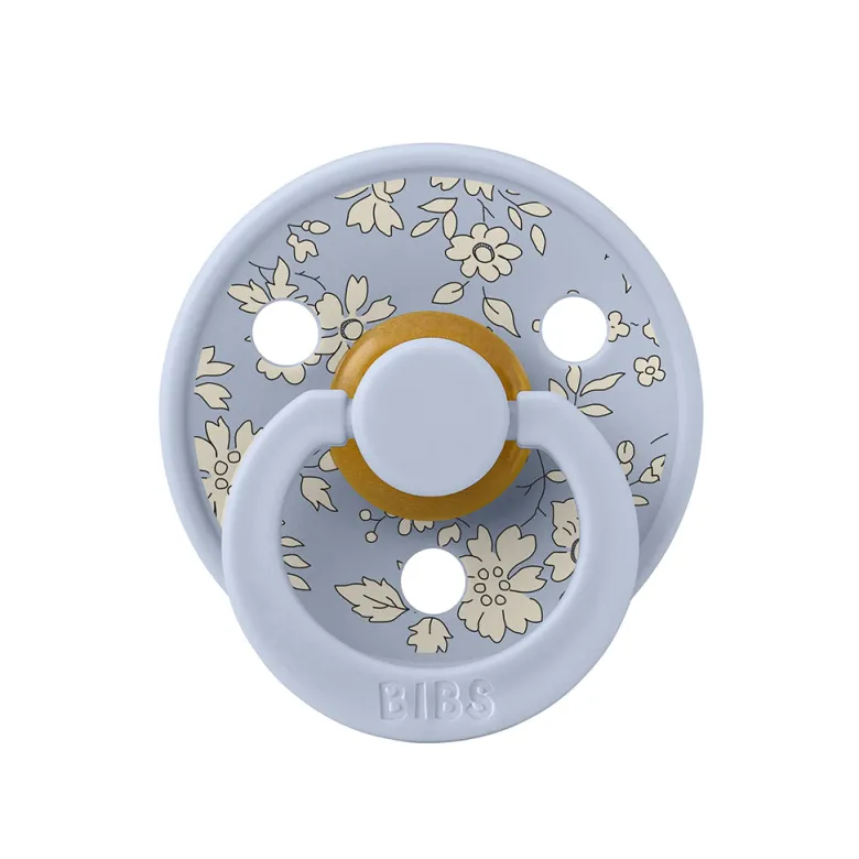 Bibs Liberty, 2-Pack Color, Natural Rubber Pacifiers, Size 2 - Capel - Dusty Blue Mix