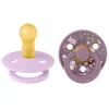 Bibs Liberty, 2-Pack Colour, Natural Rubber Pacifiers, Size 2 – Chamomile Lawn – Violet Sky Mix