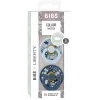 Bibs Liberty, 2-Pack Colour Chamomile Lawne, Natural Rubber Pacifiers, Size 2 - Baby Blue Mix