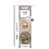 Bibs Liberty, Pack of 2, Natural Rubber Pacifiers, Size 2 - Capel - Blush Mix