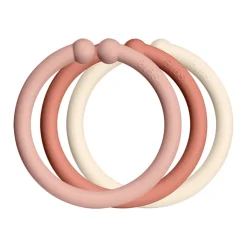Bibs Loops, Set of 12 Multi Rings - Blush/Woodchuck/Ivory