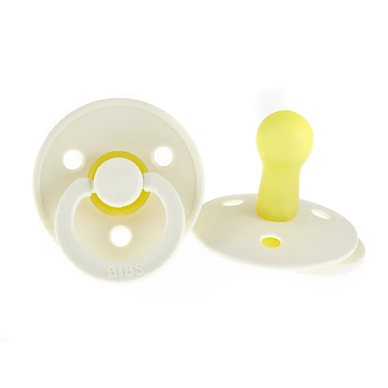 Bibs Natural Rubber Pacifier, Size 2 - Ivory
