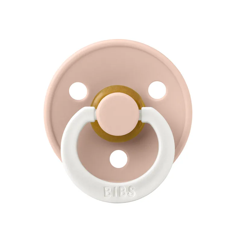 Bibs Natural Rubber Pacifier, Size 2 - Blush GLOW