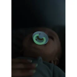 Bibs Natural Rubber Pacifier, Size 2 - Blush GLOW
