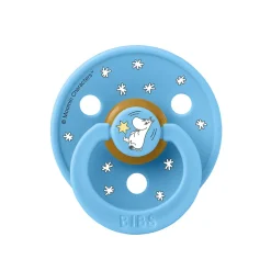 Bibs Natural Rubber Pacifier, 2-Pack, Size 2 - Moomin, Good Night - Breeze Mix