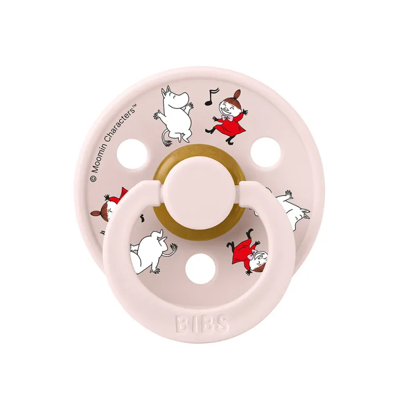 Bibs Natural Rubber Pacifiers, 2-Pack, Size 2 - Moomin, Dancing Candy - Apple Mix