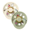 Bibs Natural Rubber Pacifier, 2-Pack, Size 2 - Moomin - Ivory Mix