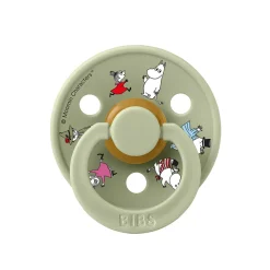 Bibs Natural Rubber Pacifier, 2-Pack, Size 2 - Moomin - Ivory Mix