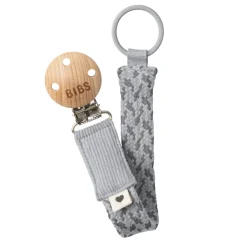 Bibs Pacifier Chain, Braided - Cloud/Iron