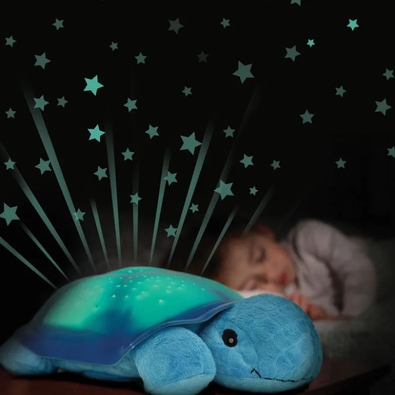 Blue Turtle Night Light with Starry Sky Projection