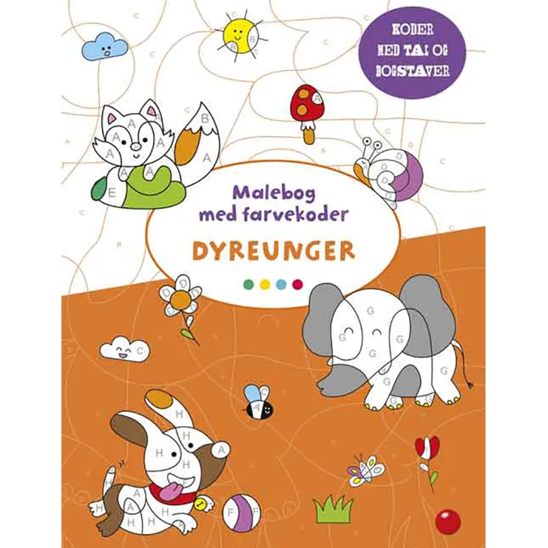 Bold Color Book, Coloring Book with Color Codes: Animal Babies