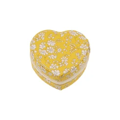 Bon Dep Jewelry Box with Liberty Print, Heart - Capel Yellow
