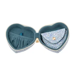 Bon Dep Jewelry Box with Liberty Print, Heart - Katie and Millie Light Blue