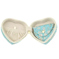 Bon Dep Jewelry Box with Liberty Print, Heart - Capel Soft Teal