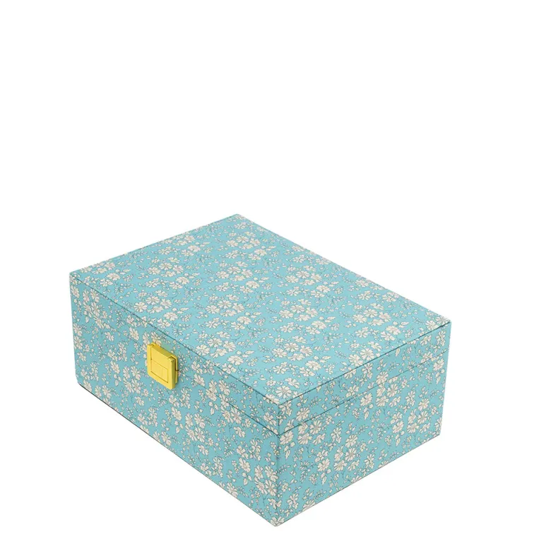 Bon Dep Jewelry Box with Liberty Print, Square - Capel Soft Teal