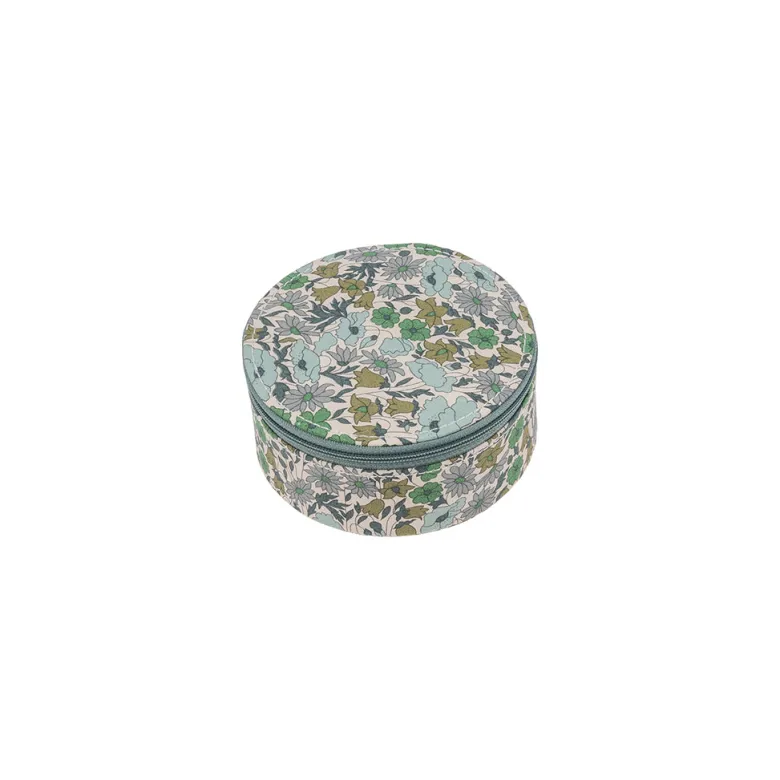 Bon Dep Jewelry Case with Liberty Print, Round – Poppy and Daisy Teal