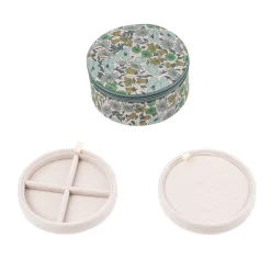 Bon Dep Jewelry Case with Liberty Print, Round – Poppy and Daisy Teal