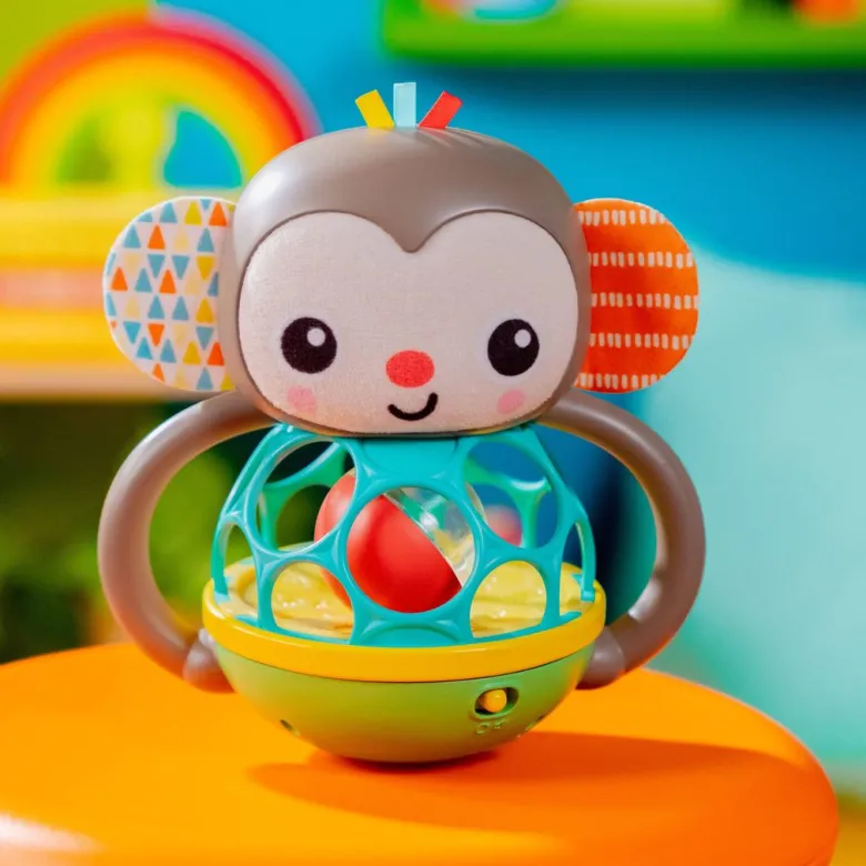 Bright Starts Baby Toy, Grab and Shake - Monkey Oball