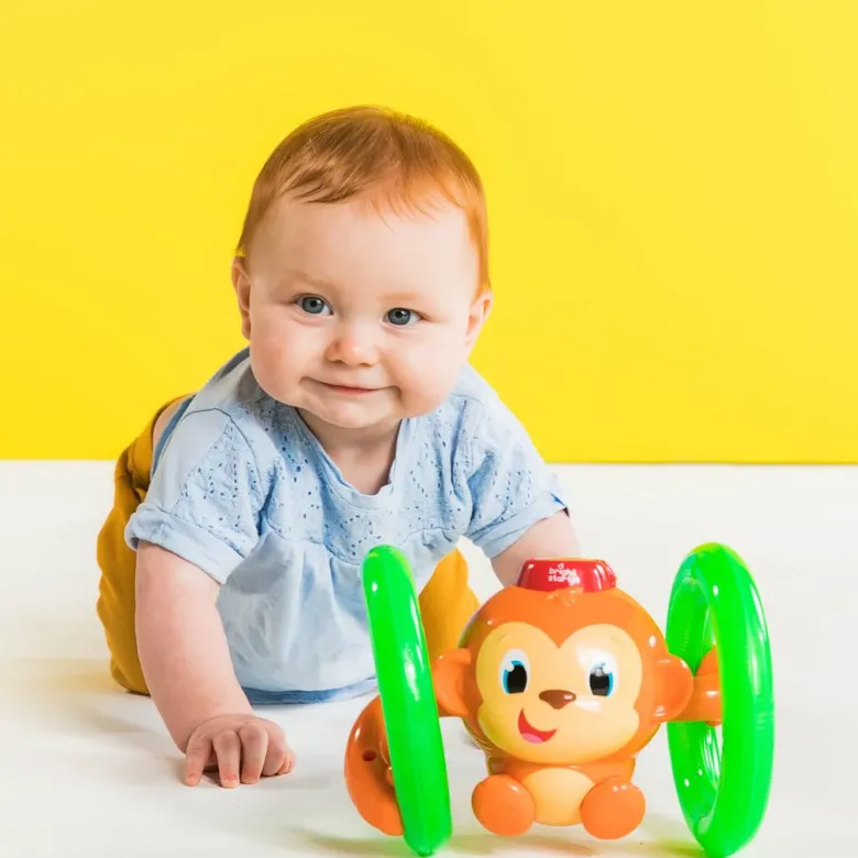 Bright Starts Baby Toy, Roll & Glow Monkey
