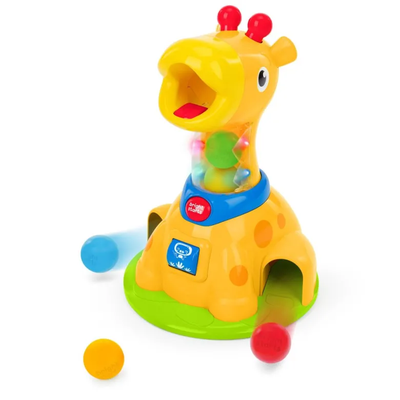 Bright Starts Baby Toy with Lights and Sounds, Spinnin’ Spots Giraffe™ Ball Game