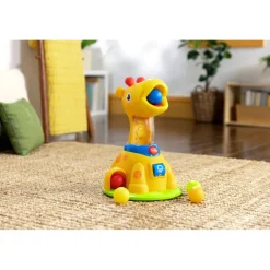 Bright Starts Baby Toy with Lights and Sounds, Spinnin’ Spots Giraffe™ Ball Game