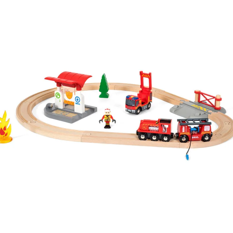 Brio Train Set with Firefighter Theme