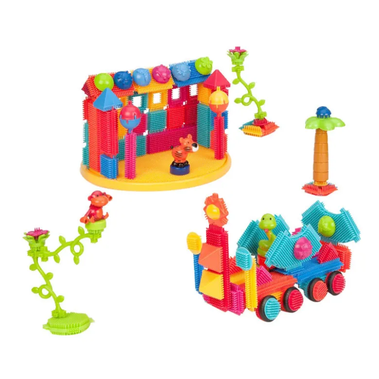 Bristle Blocks Building Set, 54 Pieces - Jungle Theme