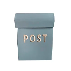 Bruka Design Mailbox, Micro - Light Blue with White Text