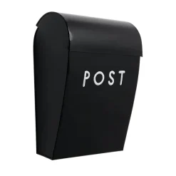 Bruka Mailbox, Black with White Text and Lock
