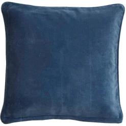 Bungalow Velvet Cushion Cover, 50 x 50 cm - China Blue