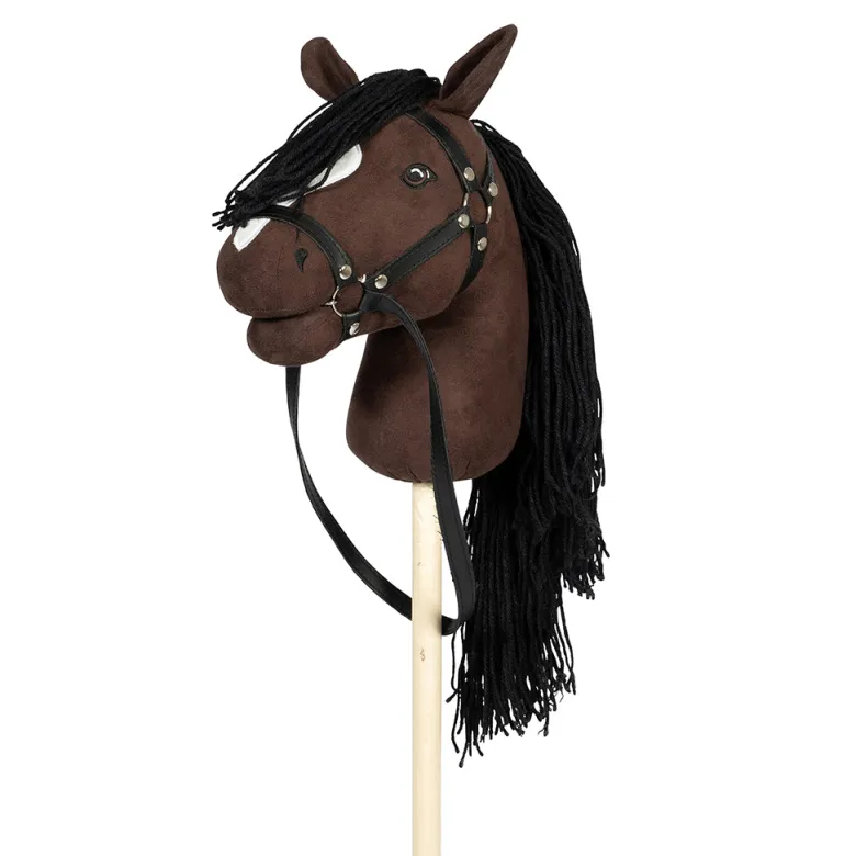 By Astrup Hobby Horse with Open Mouth and Removable Tail, Brown