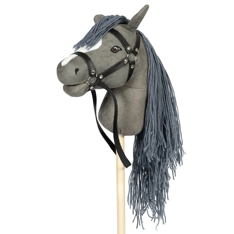 By Astrup Hobby Horse with Open Mouth and Removable Tail, Grey