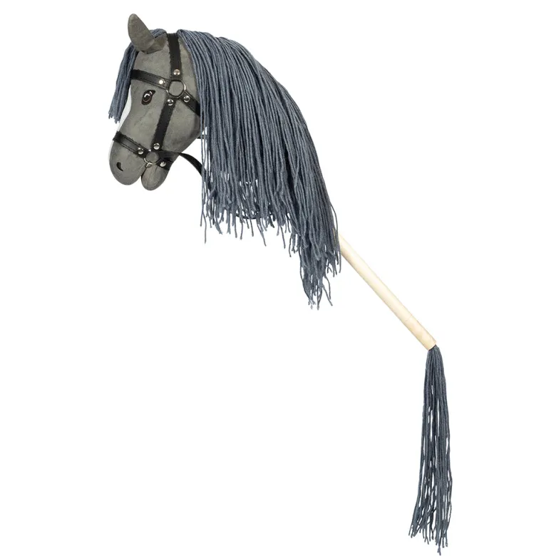 By Astrup Hobby Horse with Open Mouth and Removable Tail, Grey