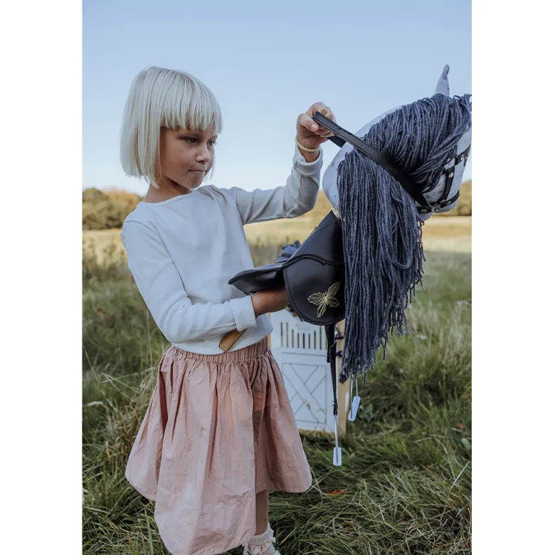 By Astrup Hobby Horse with Tail and Backpack, Dapple Gray - Star