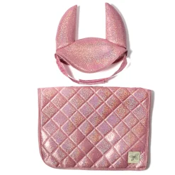 By Astrup Saddle Pad and Hood for Hobby Horses, Pink