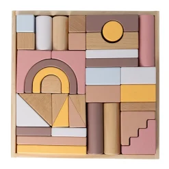 By Astrup Wooden Blocks in Tray - Pink