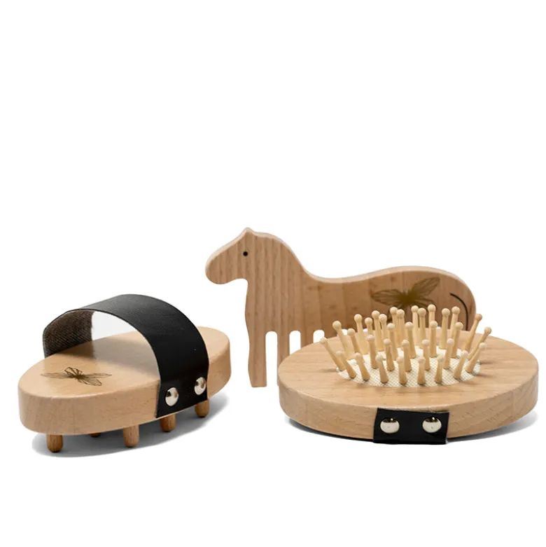 By Astrup Wooden Care Set for Hobby Horse, 8 Pieces