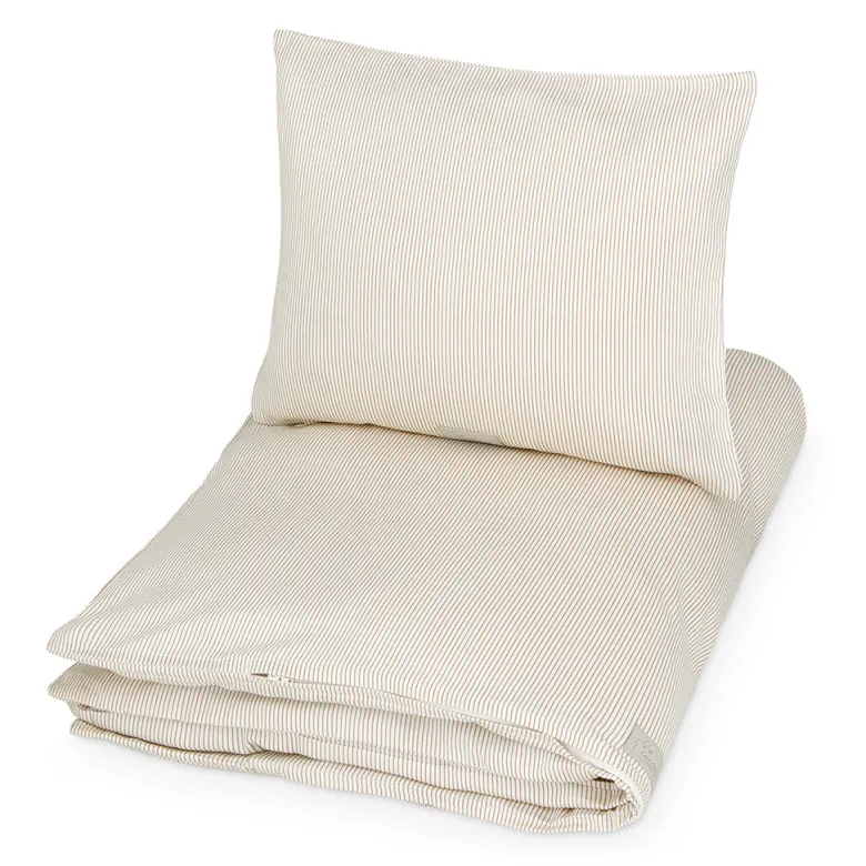 Cam Cam Adult Bedding, Organic - Classic Stripes Camel
