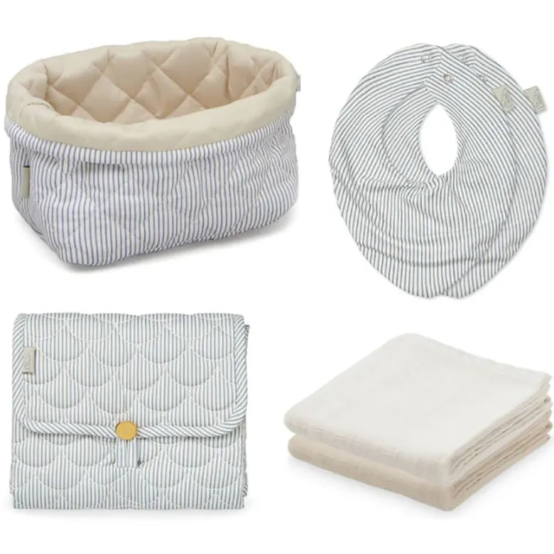 Cam Cam Baby Gift Set, Small - Classic Stripes Blue