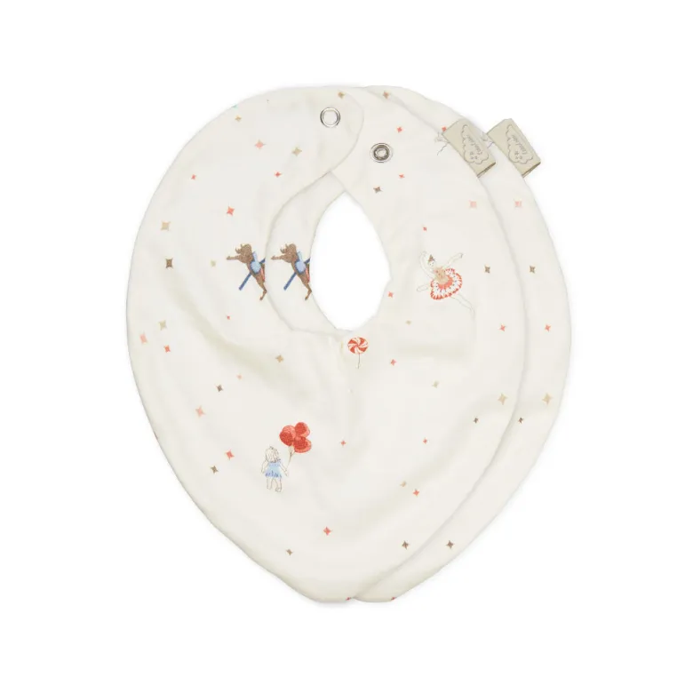 Cam Cam Bandana Bib, Jersey, 2-Pack, GOTS - Carousel