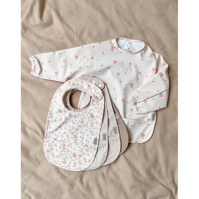 Cam Cam Bib with Sleeves, Bows