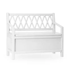 Cam Cam bænk, Harlequin Kids storage bench - hvid