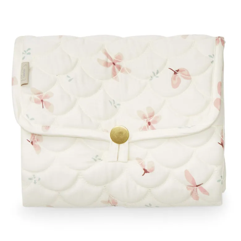 Cam Cam Changing Mat, Quilted - Windflower Creme
