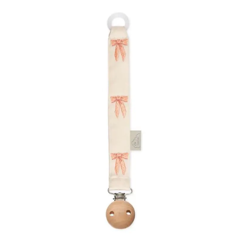 Cam Cam Embroidered Pacifier Chain, Organic - Bows
