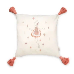 Cam Cam Embroidered Pillow, Organic, OCS - Ballerina