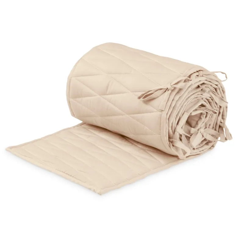Cam Cam Harlequin Bed Bumper, Organic - Almond